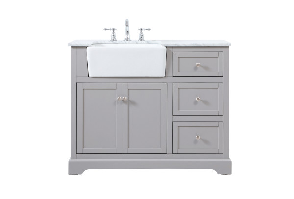 Elegant Lighting - VF60242GR - Single Bathroom Vanity - Franklin - grey