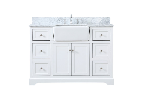 Elegant Lighting - VF60248WH-BS - Single Bathroom Vanity - Franklin - white