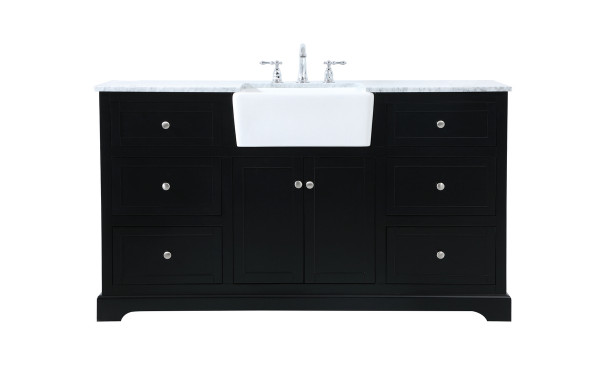Elegant Lighting - VF60260BK - Single Bathroom Vanity - Franklin - black
