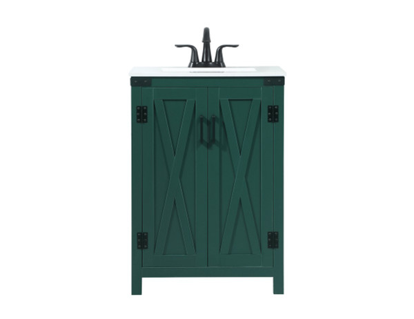 Elegant Lighting - VF90224MGN - Single Bathroom Vanity - Grant - green