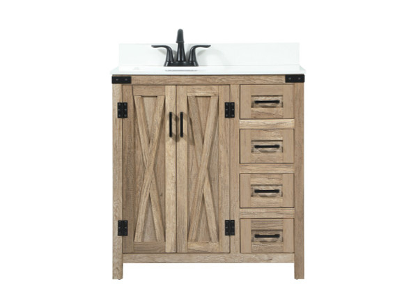 Elegant Lighting - VF90232NT-BS - Single Bathroom Vanity - Grant - natural oak