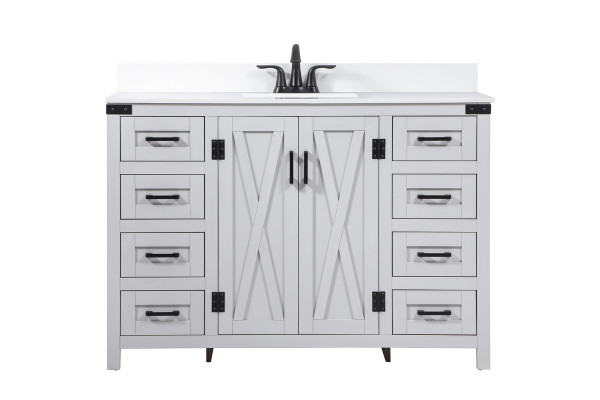 Elegant Lighting - VF90248GR-BS - Single Bathroom Vanity - Grant - grey