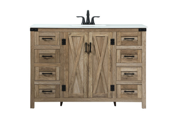 Elegant Lighting - VF90248NT - Single Bathroom Vanity - Grant - natural oak