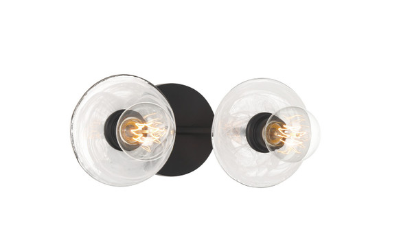 George Kovacs - P5611-66A - Two Light Bath Vanity - Vapors - Coal Black
