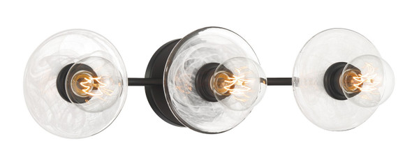 George Kovacs - P5612-66A - Three Light Bath Vanity - Vapors - Coal Black