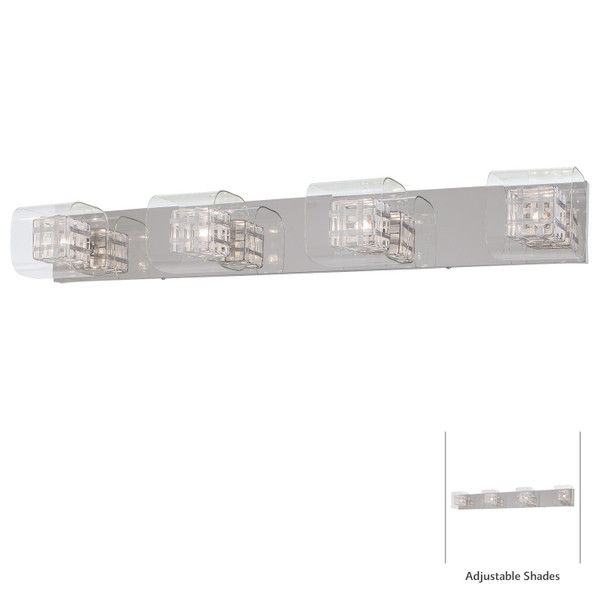 George Kovacs - P5804-077 - Four Light Bath - Jewel Box - Chrome