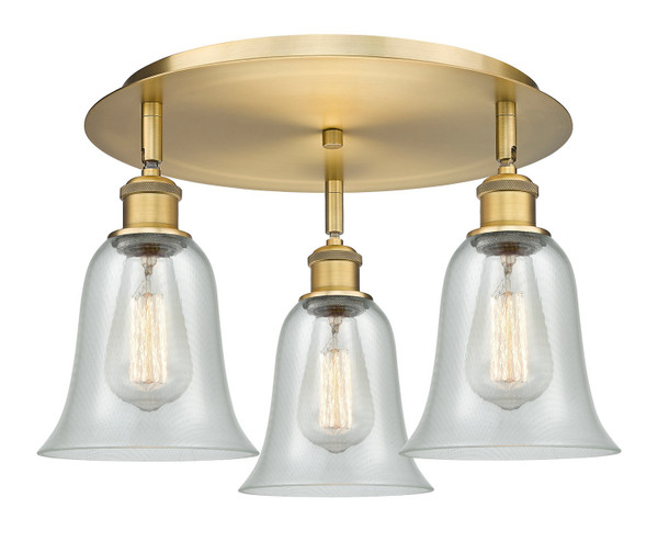 Innovations - 516-3C-BB-G2812 - Three Light Flush Mount - Downtown Urban - Brushed Brass