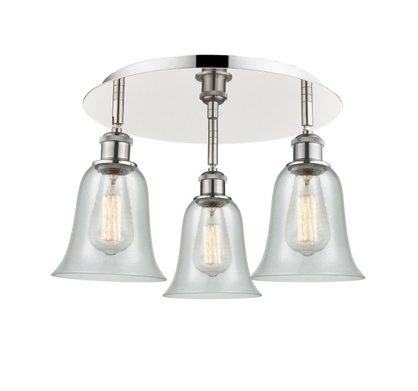 Innovations - 516-3C-PN-G2812 - Three Light Flush Mount - Downtown Urban - Polished Nickel