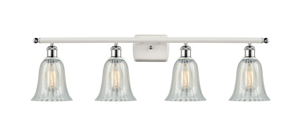 Innovations - 516-4W-WPC-G2812 - Four Light Bath Vanity - Ballston - White Polished Chrome