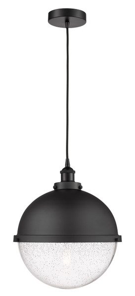 Innovations - 616-1PH-BK-HFS-124-BK - One Light Pendant - Edison - Matte Black