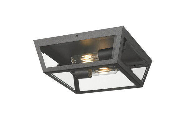 Innovations - 9952-1F-BK-12-CL - One Light Flush Mount - Madison - Matte Black