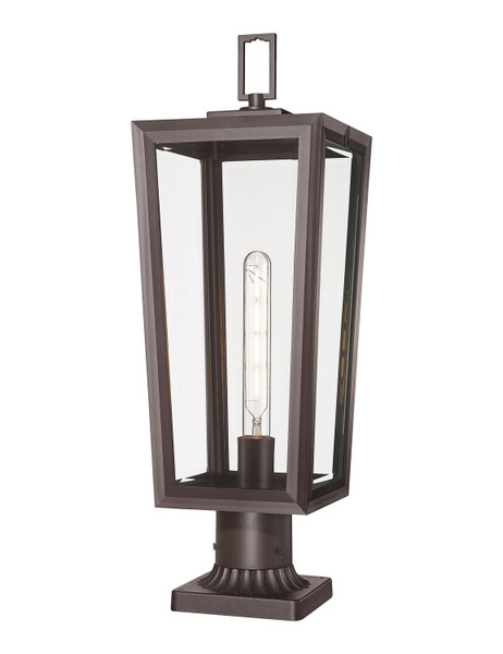 Innovations - 9952-1PLT-BZ-23-CL - One Light Outdoor Post Lantern - Madison - Bronze