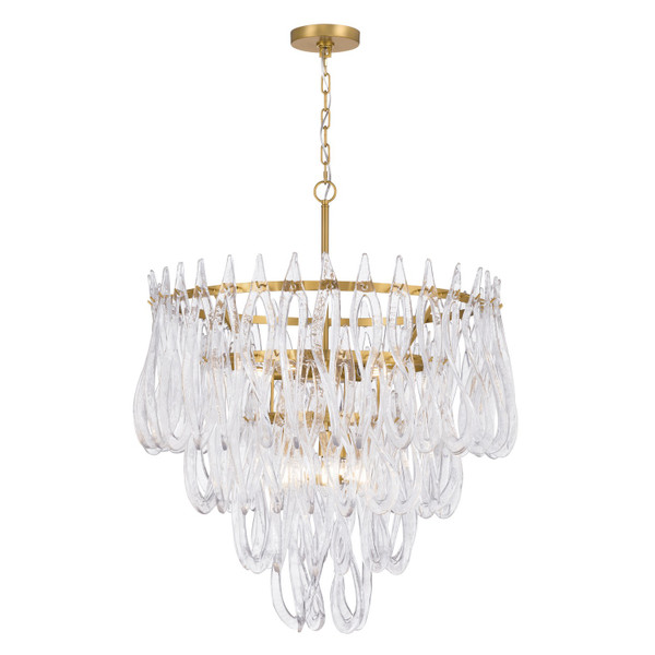 Metropolitan - N3128-732 - Ten Light Pendant - Glassara - Legacy Brass