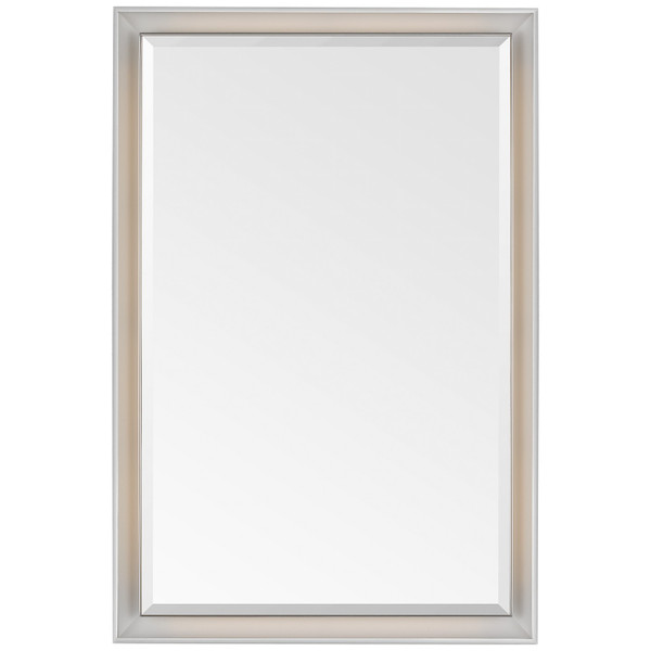 Visual Comfort Signature - TOB 2965WHT/PN - LED Mirror - Tricia - Matte White and Polished Nickel