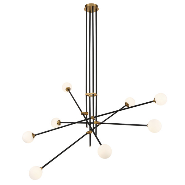 George Kovacs - P8152-681 - Eight Light Chandelier - Cosmet - Coal Black
