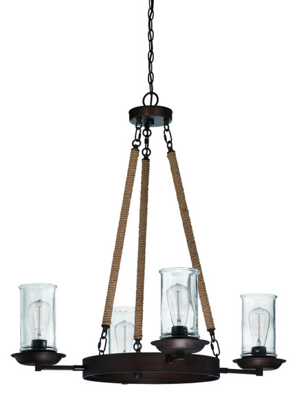 Craftmade - 36124-ABZ - Four Light Chandelier - Thornton - Aged Bronze Brushed