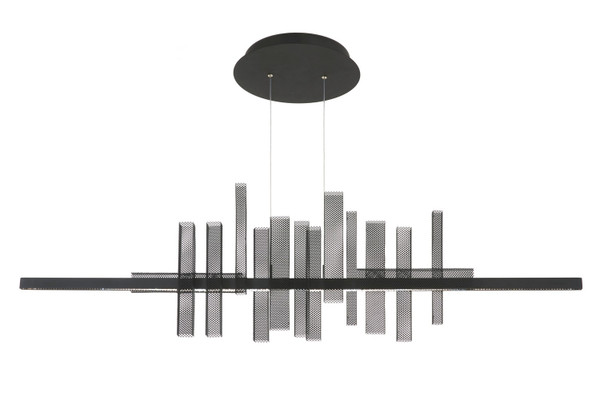 George Kovacs - P8567-1-66A-L - LED Island Pendant - Alambre - Coal Black