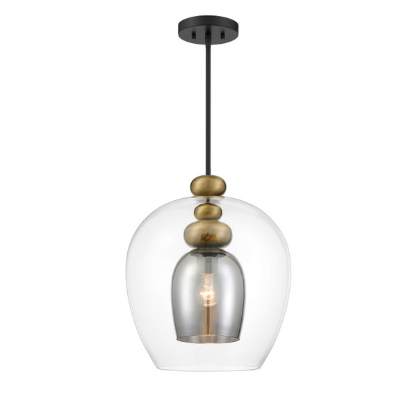 Metropolitan - N6661-865 - One Light Pendant - Amesbury - Coal And Oxidized Aged Brass