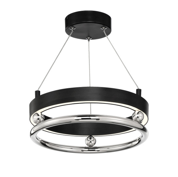 Metropolitan - N7991-572-L - LED Semi Flush Mount - Grande Illusion - Polished Nickel And Coal