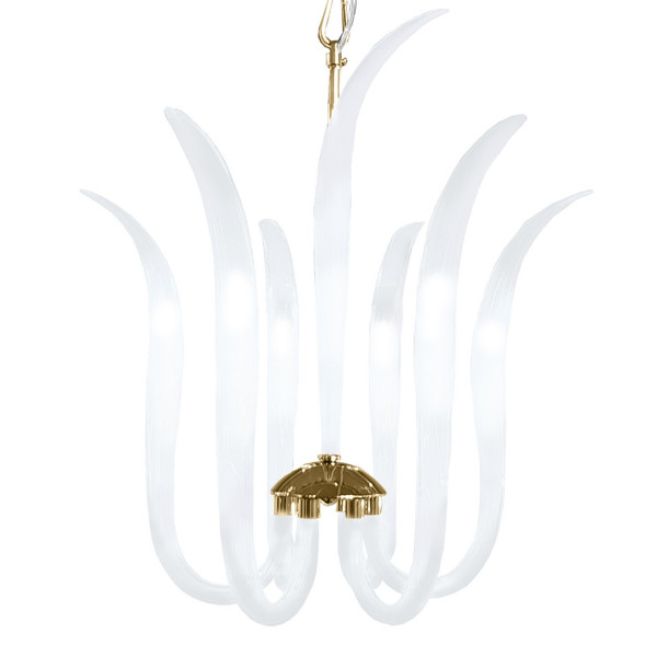 Metropolitan - N9906 - Six Light Pendant - Cisne - Polished Nickel