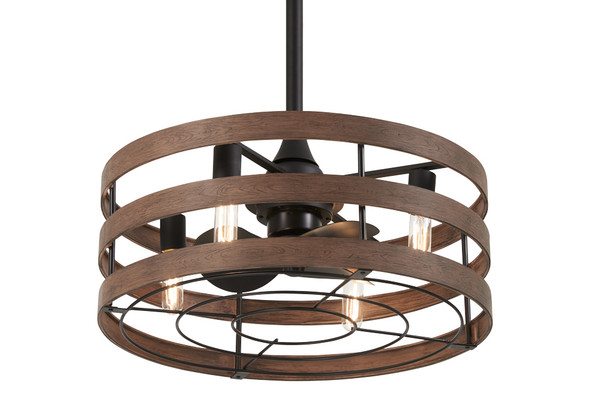 Minka Aire - F631L-CL/DK - 26Ceiling Fan - Audrey - Coal And Distressed Koa
