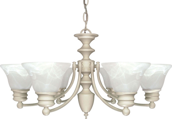 Nuvo Lighting - 60-359 - Six Light Chandelier - Empire - Textured White