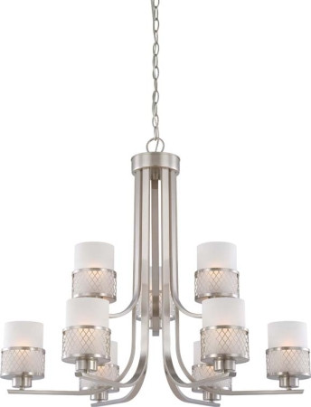 Nuvo Lighting - 60-4689 - Nine Light Chandelier - Fusion - Brushed Nickel