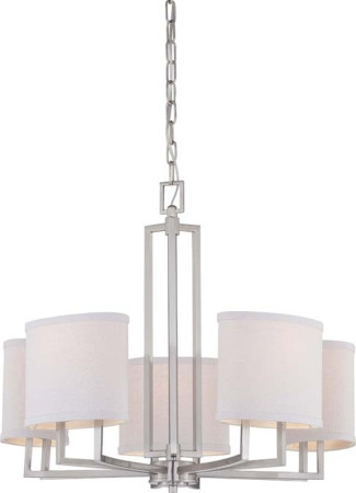 Nuvo Lighting - 60-4755 - Five Light Chandelier - Gemini - Brushed Nickel