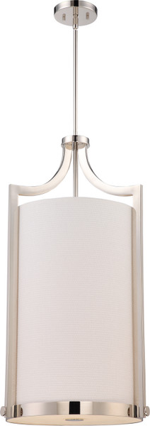 Nuvo Lighting - 60-5885 - Four Light Foyer Pendant - Meadow - Polished Nickel