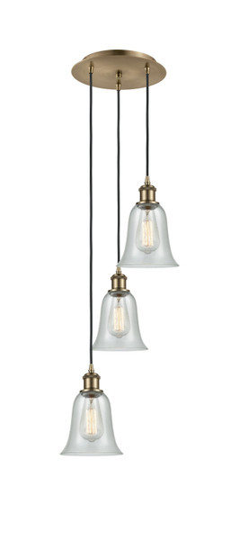 Innovations - 113B-3P-AB-G2812 - LED Pendant - Ballston - Antique Brass