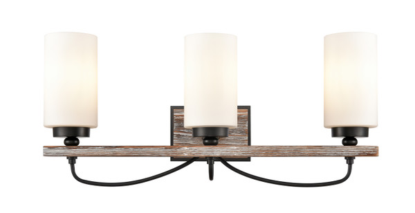 Innovations - 442-3W-BK-W-LED - Three Light Bath Vanity - Matte Black