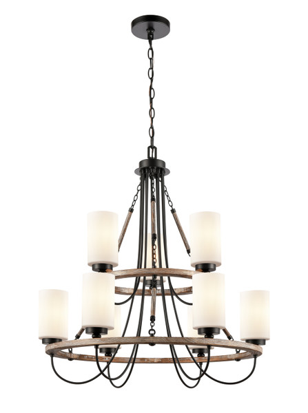 Innovations - 442-9CR-BK-G4421 - Nine Light Chandelier - Paladin - Matte Black