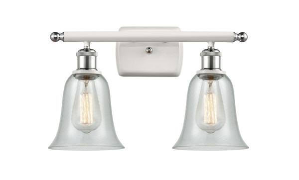 Innovations - 516-2W-WPC-G2812 - Two Light Bath Vanity - Ballston - White Polished Chrome