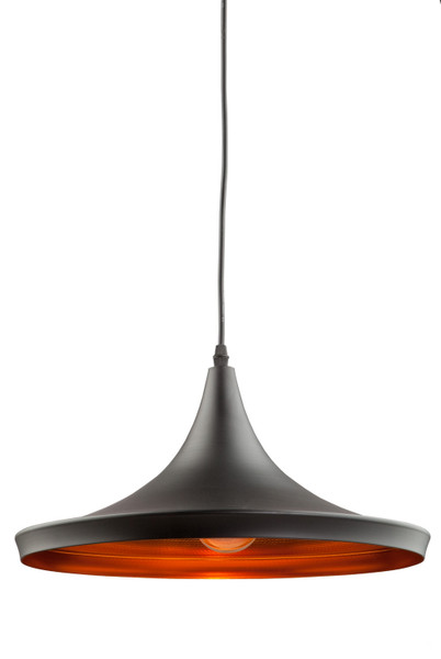 Artcraft - JA802 - One Light Pendant - Connecticut - Matte Black & Copper