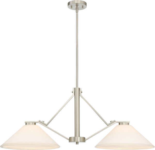 Nuvo Lighting - 60-6248 - Two Light Island Pendant - Nome - Brushed Nickel
