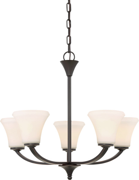 Nuvo Lighting - 60-6305 - Five Light Chandelier - Fawn - Mahogany Bronze