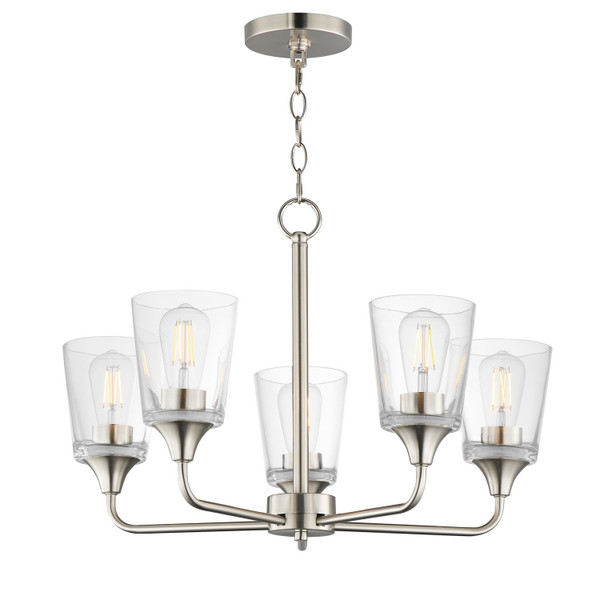 Maxim - 12875CLSN - Five Light Chandelier - Hudson - Satin Nickel