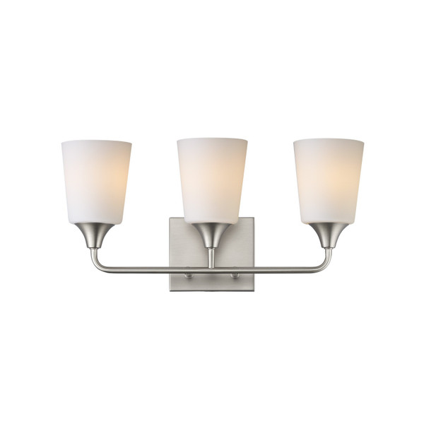 Maxim - 12883SWSN - Three Light Bath Vanity - Hudson - Satin Nickel