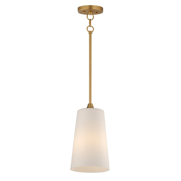 Maxim - 12886SWNAB - One Light Pendant - Hudson - Natural Aged Brass