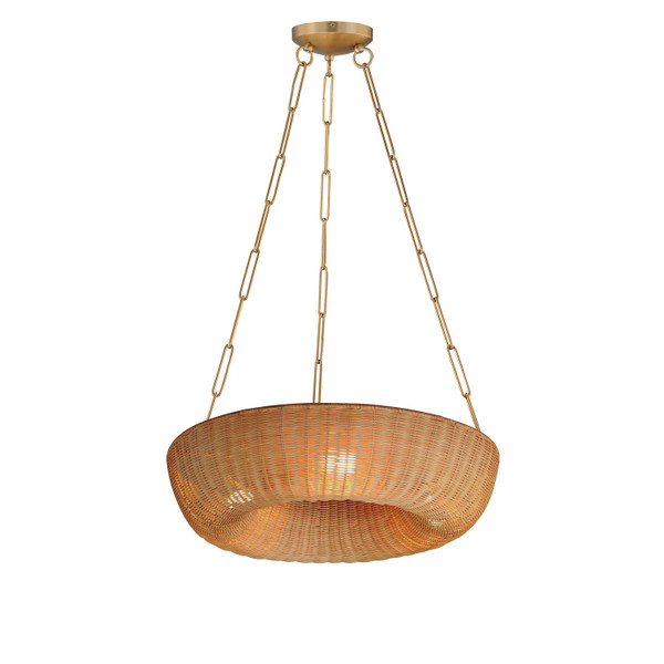Maxim - 14312NANAB - Three Light Pendant - Bower - Natural Aged Brass