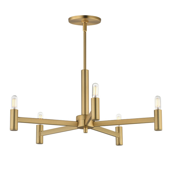 Maxim - 21365NAB - Five Light Chandelier - Emana - Natural Aged Brass