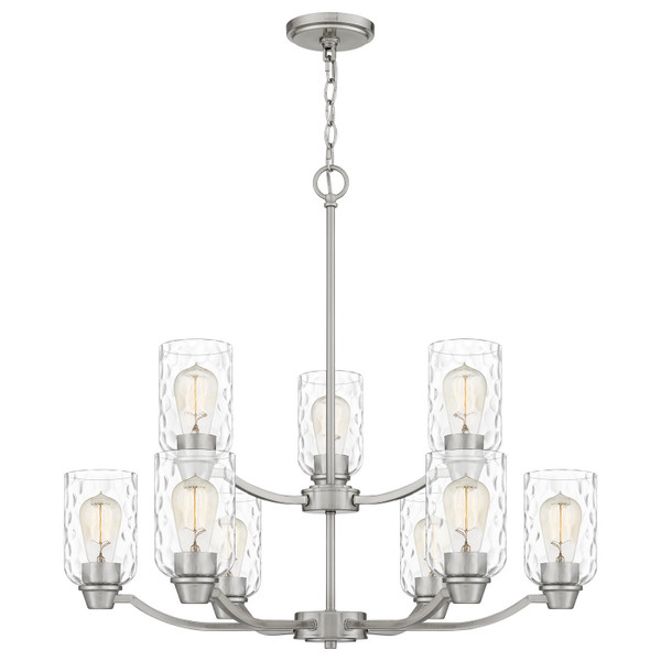 Quoizel - ACA5029BN - Nine Light Chandelier - Acacia - Brushed Nickel