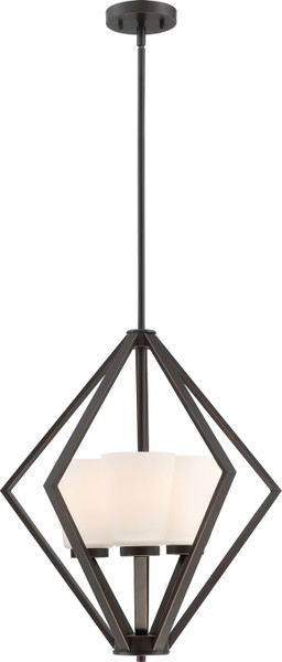 Nuvo Lighting - 60-6345 - Three Light Pendant - Nome - Mahogany Bronze