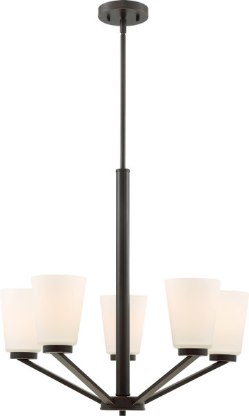 Nuvo Lighting - 60-6346 - Five Light Chandelier - Nome - Mahogany Bronze