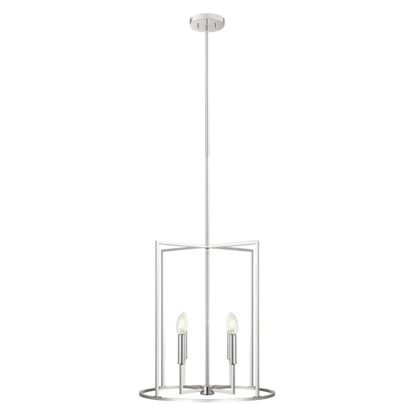 Meridian - M7044CH - Four Light Pendant - Chrome