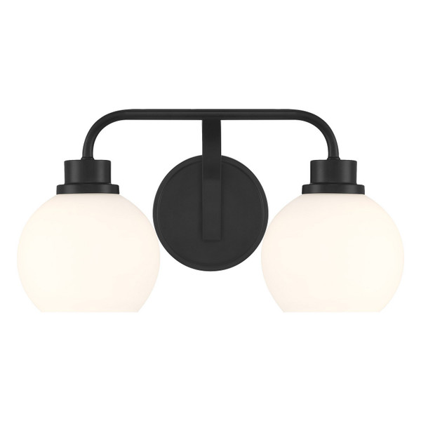 Meridian - M80080MBK - Two Light Bathroom Vanity - Matte Black