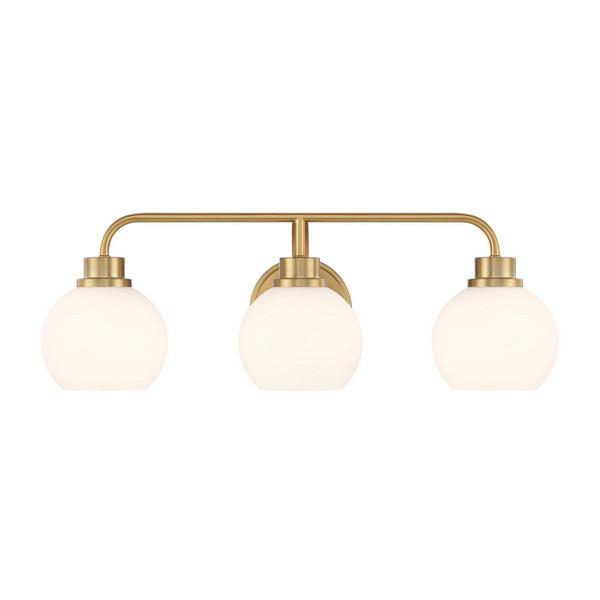 Meridian - M80081NB - Three Light Bathroom Vanity - Natural Brass