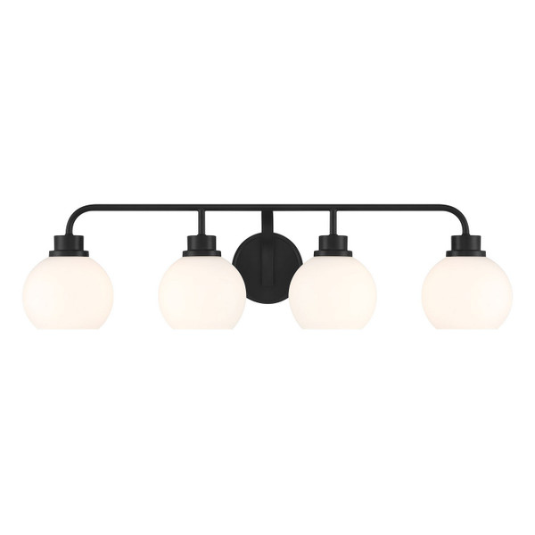 Meridian - M80082MBK - Four Light Bathroom Vanity - Matte Black