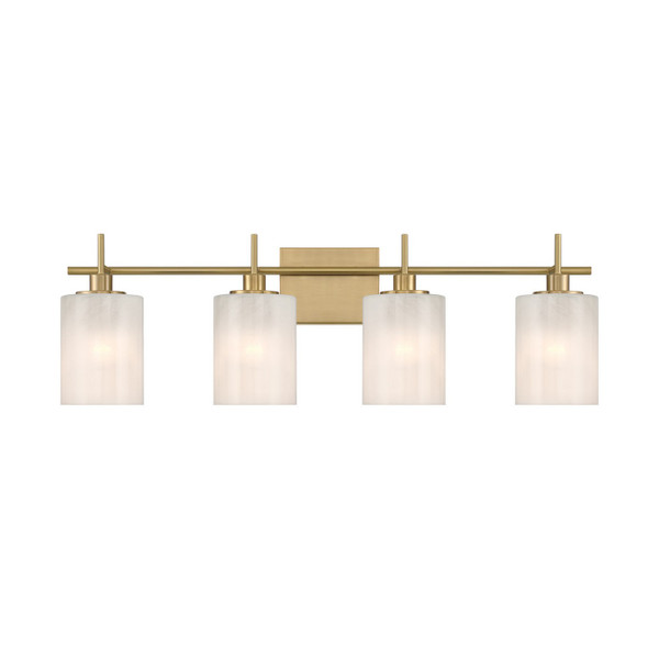 Meridian - M80085NB - Four Light Bathroom Vanity - Natural Brass