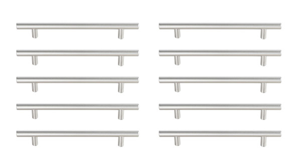 Elegant Lighting - PL400-6-NK-10PK - Bar Pull Multipack (set of 10) - Quinn - Brushed Nickel